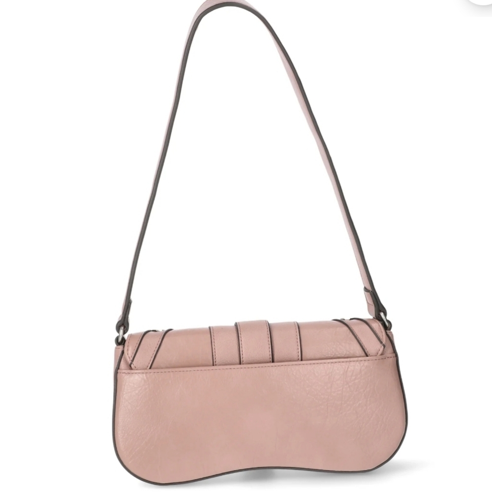 Jessica Simpson Pink Leather Shoulder Bag with Stud Accents - Picture 3 of 4